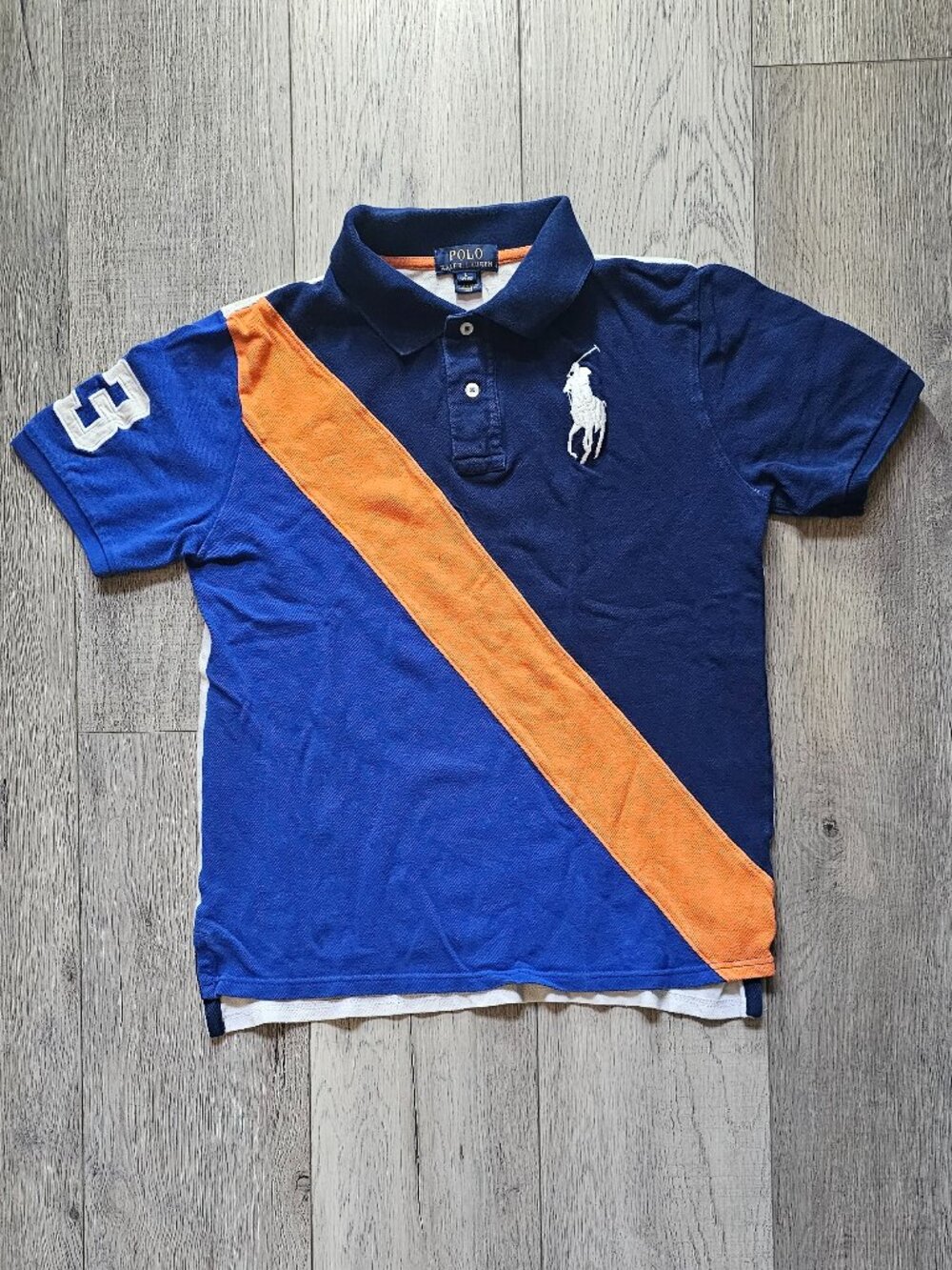 Polo Ralph Lauren Big Pony Boys Sash Mesh Polo Shirt Size Large (14-16)
